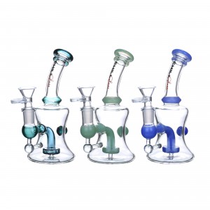 6.69" Chill Glass Bent Neck W/ Matrix Perc Water Pipe [JLE226]